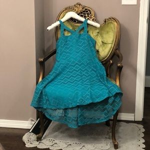 Turquoise Knitted summer Dress